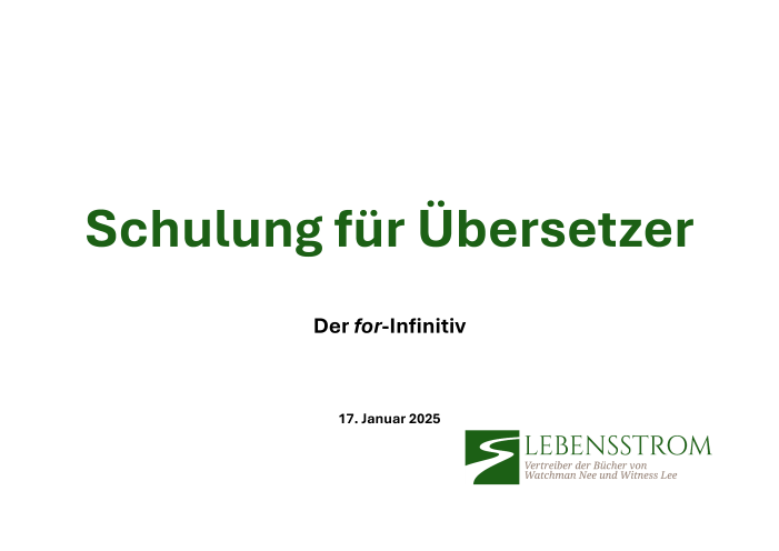 Der for-Infinitiv